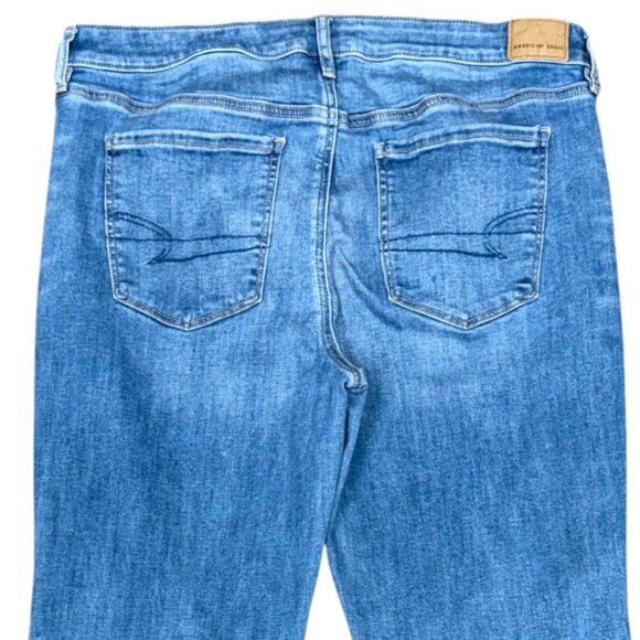 AMERICAN EAGLE Women's Ne(x)t Level Stretch Low-Rise Flare Jeans | Size 14 R - Picture 7 of 13
